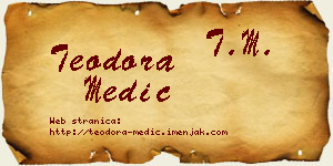 Teodora Medić vizit kartica